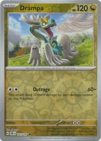 Obsidian Flames Drampa #161/197 reverse holo